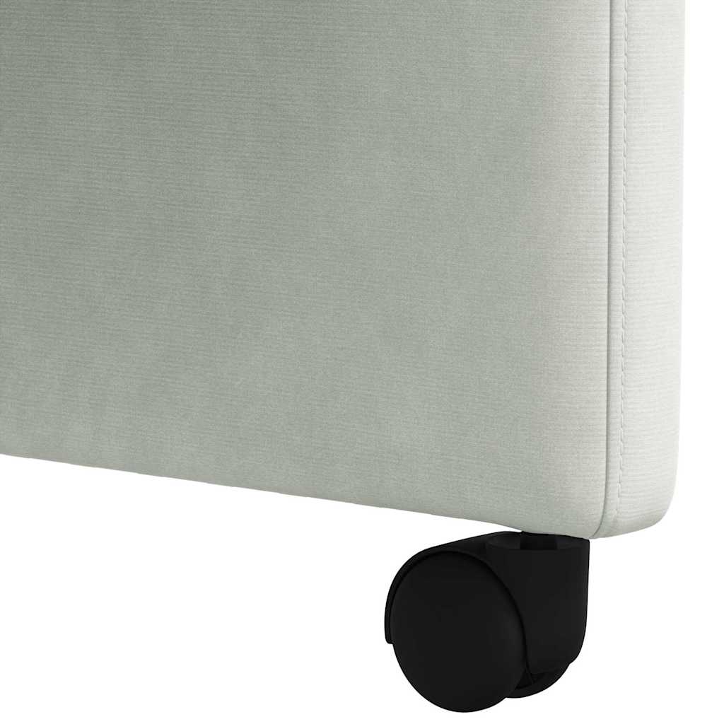 vidaXL Eetkamerstoelen met wielen 2 pcs Lichtgrijs 58 x 65 x 98 cm