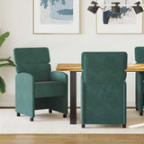 vidaXL Eetkamerstoelen met wielen 2 pcs Lichtgrijs 58 x 65 x 98 cm