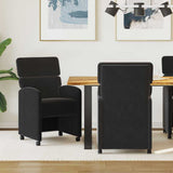 vidaXL Eetkamerstoelen met wielen 2 pcs Lichtgrijs 58 x 65 x 98 cm