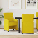 vidaXL Eetkamerstoelen met wielen 2 pcs Lichtgrijs 58 x 65 x 98 cm