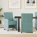 vidaXL Eetkamerstoelen met wielen 2 pcs Lichtgrijs 58 x 65 x 98 cm