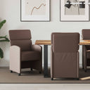 vidaXL Dining Chairs with Wheels 2 pcs Cream 58 x 65 x 98 cm