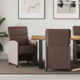 vidaXL Dining Chairs with Wheels 2 pcs Cream 58 x 65 x 98 cm