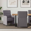 vidaXL Dining Chairs with Wheels 2 pcs Cream 58 x 65 x 98 cm