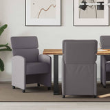 vidaXL Dining Chairs with Wheels 2 pcs Cream 58 x 65 x 98 cm