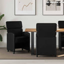vidaXL Dining Chairs with Wheels 2 pcs Cream 58 x 65 x 98 cm
