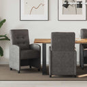vidaXL Dining Chairs with Wheels 2 pcs Black 58 x 67 x 97 cm