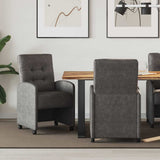 vidaXL Dining Chairs with Wheels 2 pcs Black 58 x 67 x 97 cm