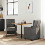 vidaXL Dining Chairs with Wheels 2 pcs Black 58 x 67 x 97 cm