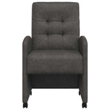 vidaXL Dining Chairs with Wheels 2 pcs Black 58 x 67 x 97 cm