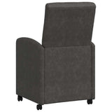 vidaXL Dining Chairs with Wheels 2 pcs Black 58 x 67 x 97 cm