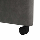 vidaXL Dining Chairs with Wheels 2 pcs Black 58 x 67 x 97 cm
