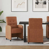 vidaXL Dining Chairs with Wheels 2 pcs Black 58 x 67 x 97 cm