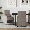 vidaXL Dining Chairs with Wheels 2 pcs Black 58 x 67 x 97 cm