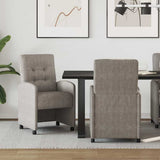 vidaXL Dining Chairs with Wheels 2 pcs Black 58 x 67 x 97 cm
