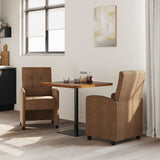 vidaXL Eetkamerstoelen met wielen 2 pcs Bruin 58 x 67 x 97 cm