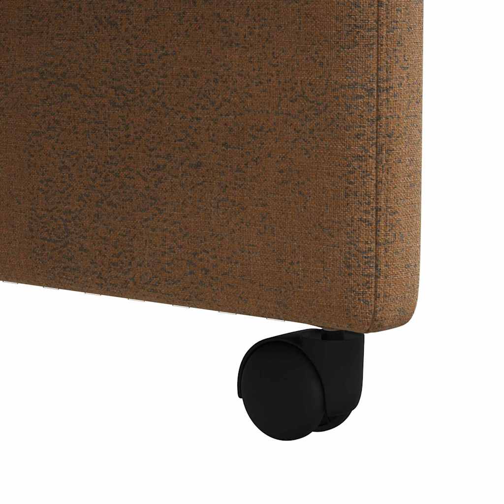 vidaXL Eetkamerstoelen met wielen 2 pcs Bruin 58 x 67 x 97 cm