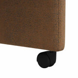 vidaXL Eetkamerstoelen met wielen 2 pcs Bruin 58 x 67 x 97 cm