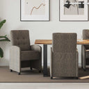 vidaXL Eetkamerstoelen met wielen 2 pcs Bruin 58 x 67 x 97 cm