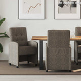 vidaXL Eetkamerstoelen met wielen 2 pcs Bruin 58 x 67 x 97 cm