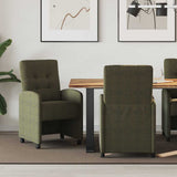 vidaXL Eetkamerstoelen met wielen 2 pcs Bruin 58 x 67 x 97 cm
