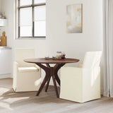 vidaXL Eetstoelen met wielen 2 pcs Beige 57 x 67 x 95 cm Linnen