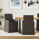 vidaXL Eetstoelen met wielen 2 pcs Beige 57 x 67 x 95 cm Linnen