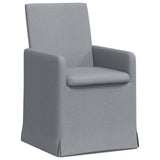 vidaXL Eetstoelen 2 pcs Lichtgrijs 57 x 67 x 95 cm Stof
