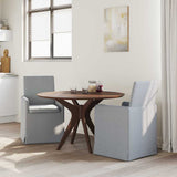 vidaXL Eetstoelen 2 pcs Lichtgrijs 57 x 67 x 95 cm Stof