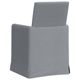 vidaXL Eetstoelen 2 pcs Lichtgrijs 57 x 67 x 95 cm Stof