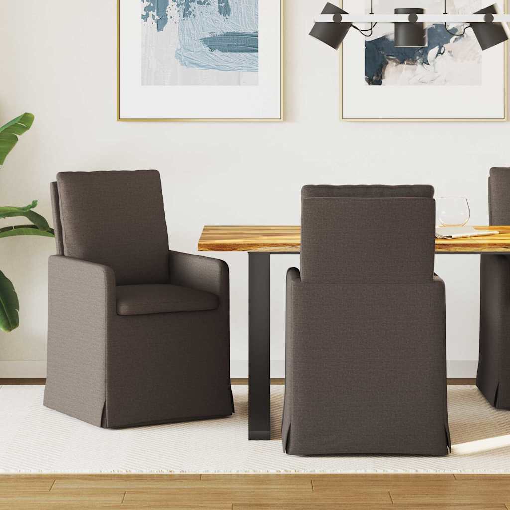 vidaXL Eetstoelen 2 pcs Beige 57 x 67 x 98 cm Linnen