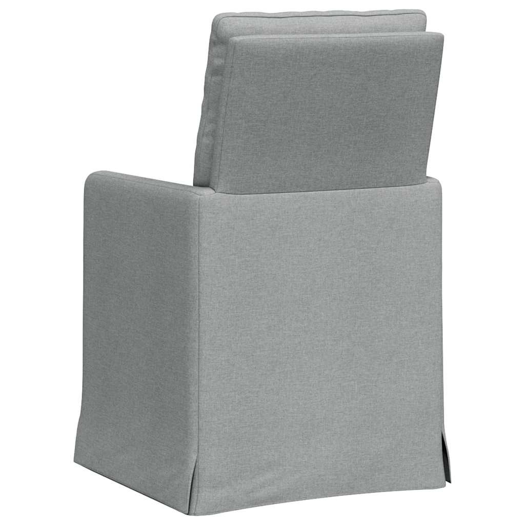 vidaXL Eetstoelen 2 pcs Lichtgrijs 57 x 67 x 98 cm Stof