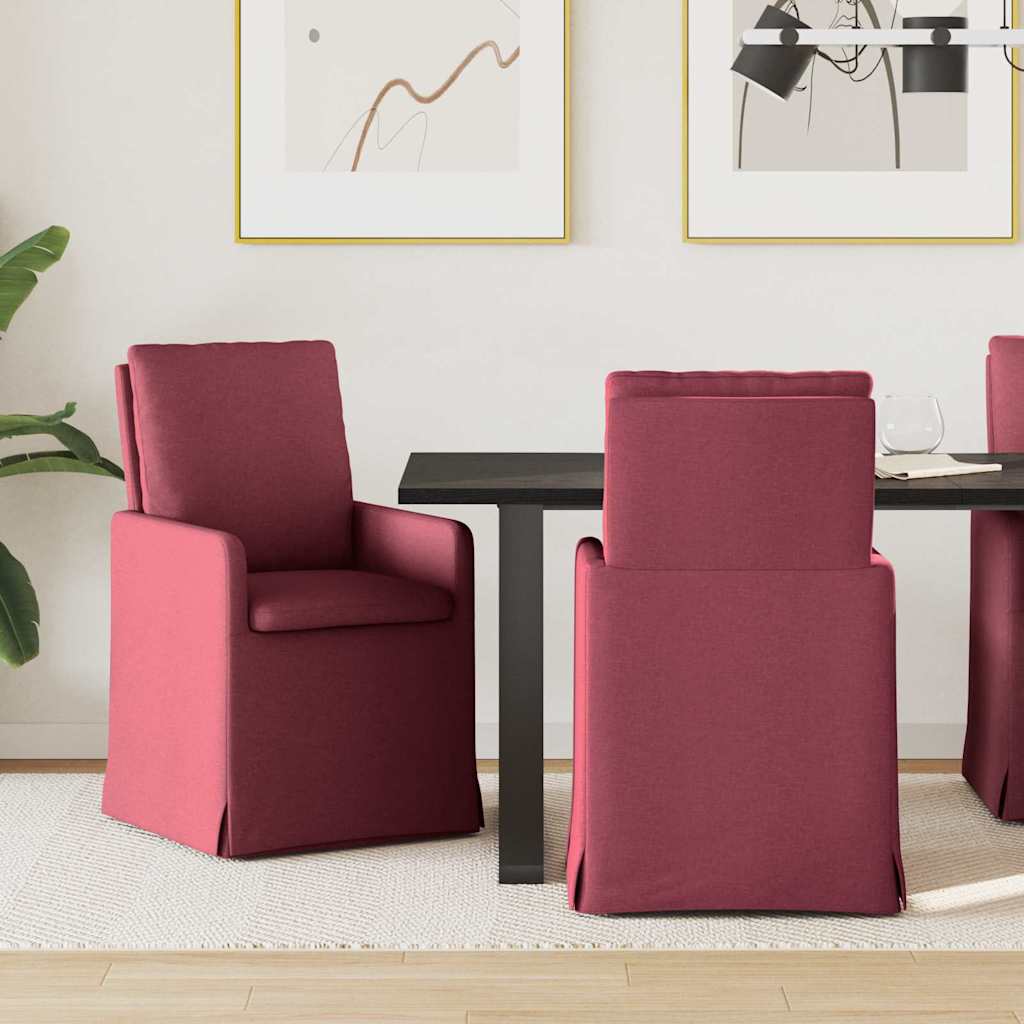 vidaXL Eetstoelen 2 pcs Lichtgrijs 57 x 67 x 98 cm Stof