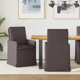 vidaXL Eetstoelen 2 pcs Lichtgrijs 57 x 67 x 98 cm Stof