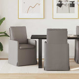 vidaXL Eetstoelen 2 pcs Lichtgrijs 57 x 67 x 98 cm Stof