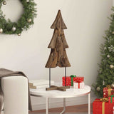 vidaXL Kerstboom met standaard Bruin 90 cm Massief teakhout