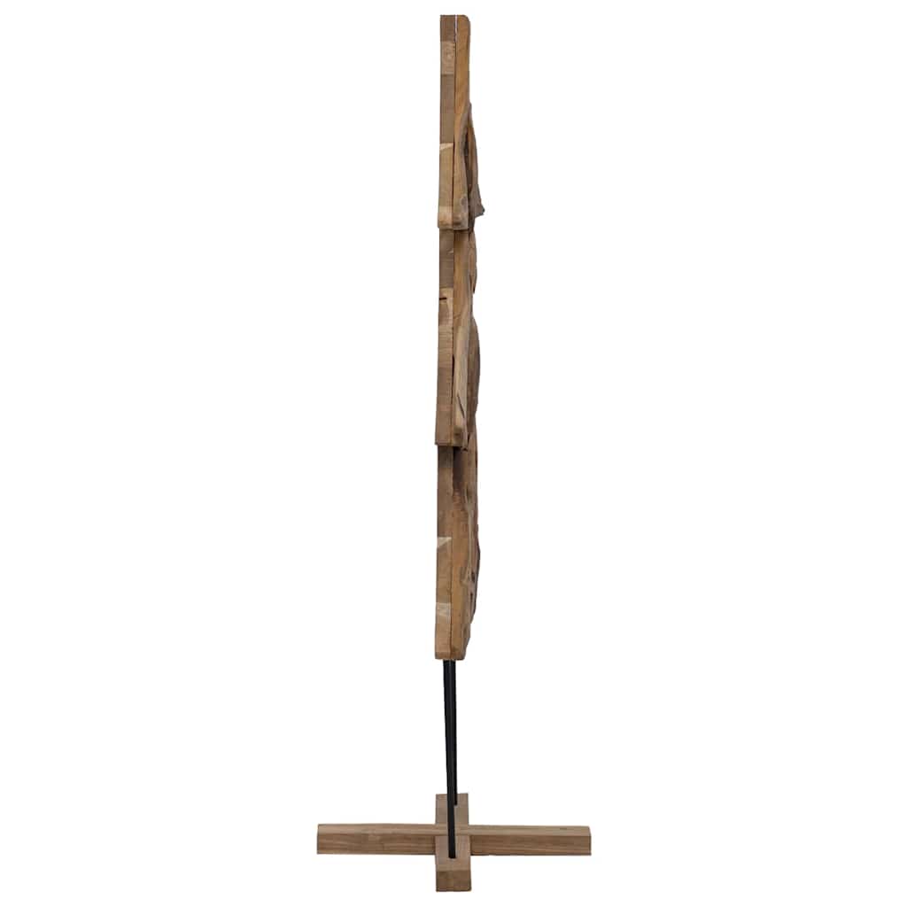 vidaXL Kerstboom met standaard Bruin 90 cm Massief teakhout