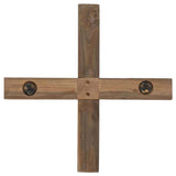 vidaXL Kerstboom met standaard Bruin 90 cm Massief teakhout