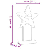 vidaXL Kerstster Bruin 31 x 15 x 46 cm Massief Teakhout