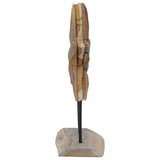 vidaXL Kerstster Bruin 31 x 15 x 46 cm Massief Teakhout