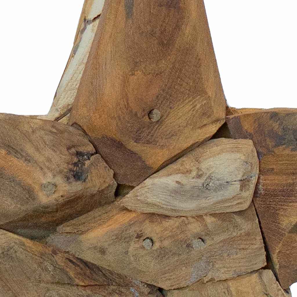 vidaXL Kerstster Bruin 31 x 15 x 46 cm Massief Teakhout