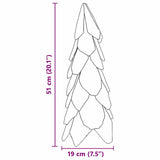 vidaXL Kerstboom met standaard Bruin 51 cm Massief teakhout