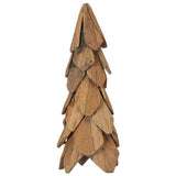 vidaXL Kerstboom met standaard Bruin 51 cm Massief teakhout