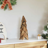 vidaXL Kerstboom met standaard Bruin 51 cm Massief teakhout