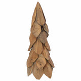 vidaXL Kerstboom met standaard Bruin 51 cm Massief teakhout