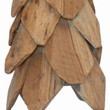 vidaXL Kerstboom met standaard Bruin 51 cm Massief teakhout