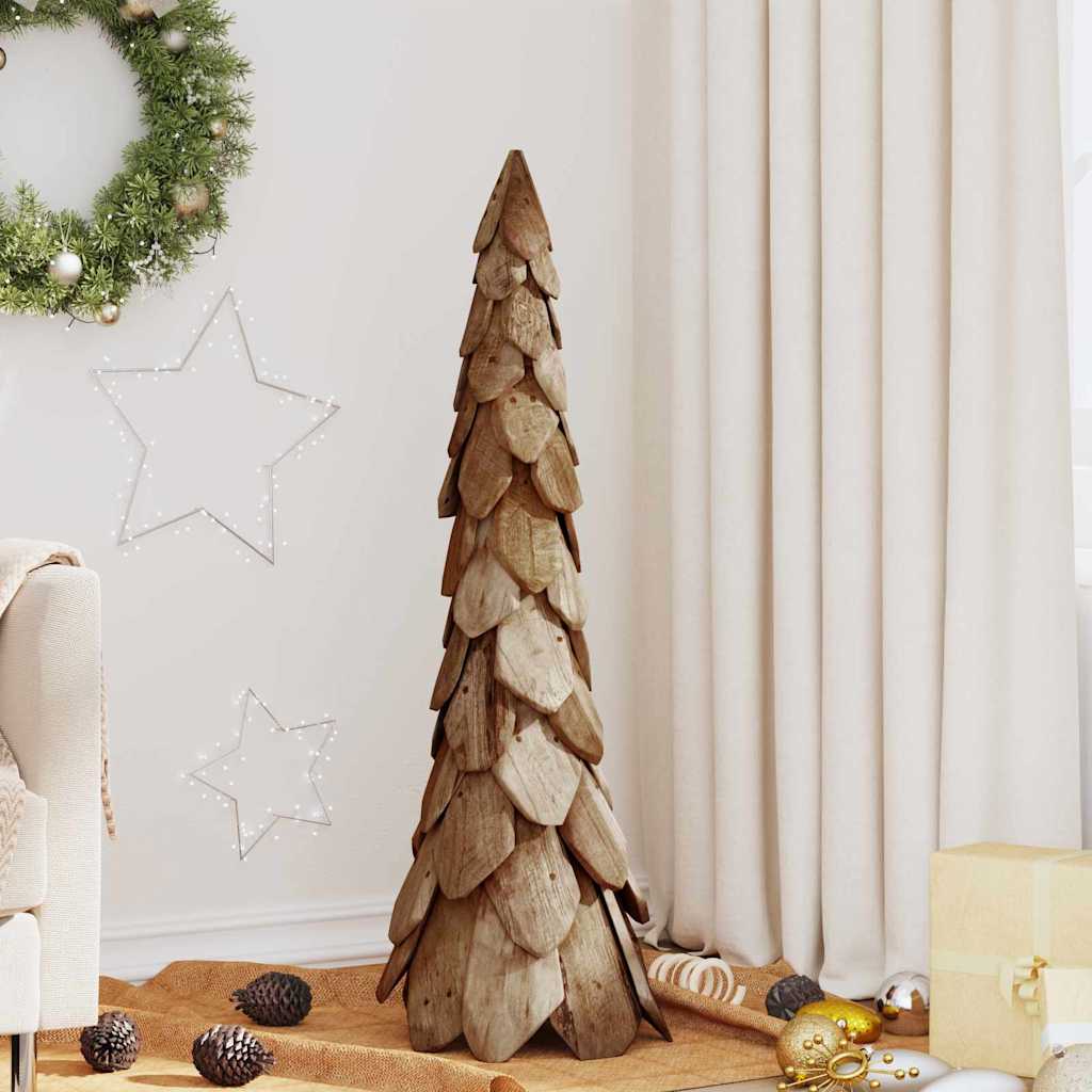 vidaXL Kerstboom met standaard Bruin 51 cm Massief teakhout