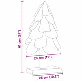 vidaXL Christmas Tree with Stand Brown 61 cm Solid Teakwood