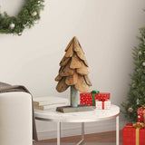 vidaXL Christmas Tree with Stand Brown 61 cm Solid Teakwood