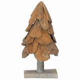vidaXL Christmas Tree with Stand Brown 61 cm Solid Teakwood